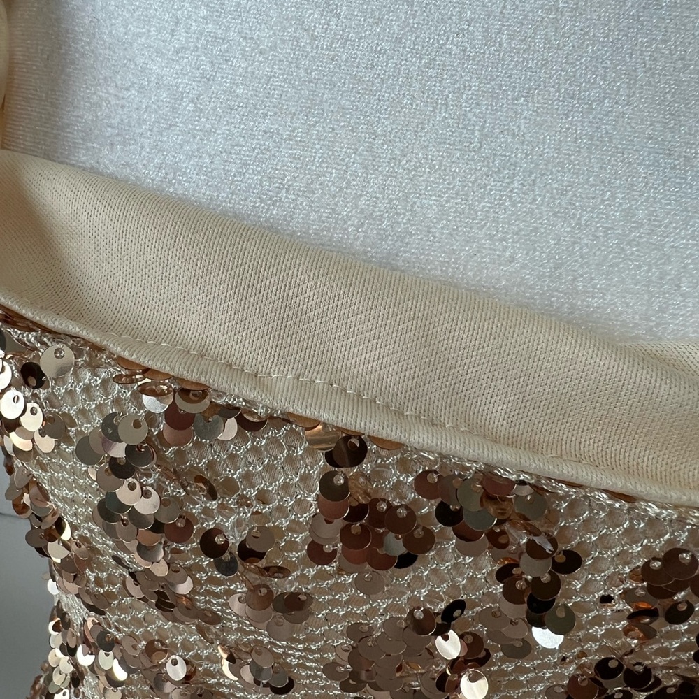 Hello Molly Gold Sequin mini dress size 4 - Picture 6 of 6